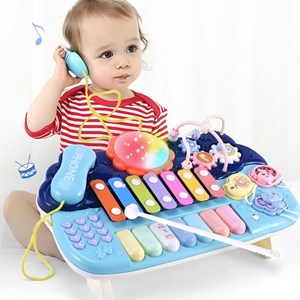 اسباب بازی پیانو 6 کاره موزیکال و چراغدار آموزشی Electric Musical Piano Toy_اسباب بازی نوزادی